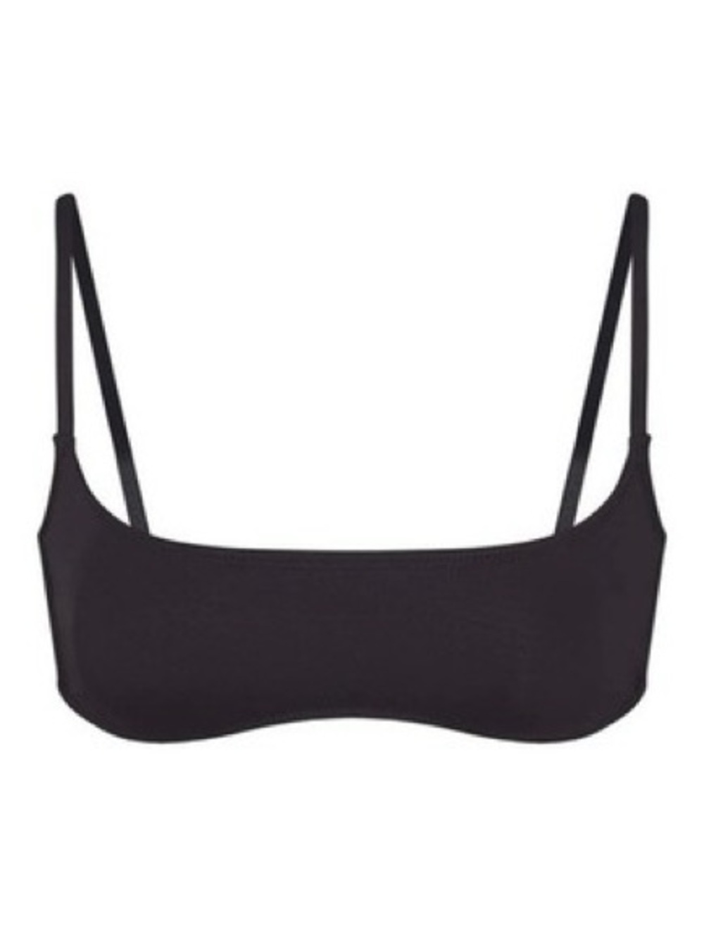 SKIMS Swim Micro Scoop Bikini Top in Onyx Size XLarge